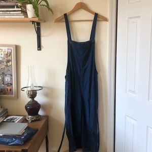 Wide leg overalls